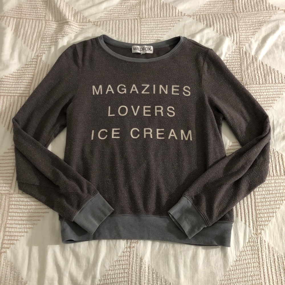 Wildfox Magazine Lovers Ice Cream Top